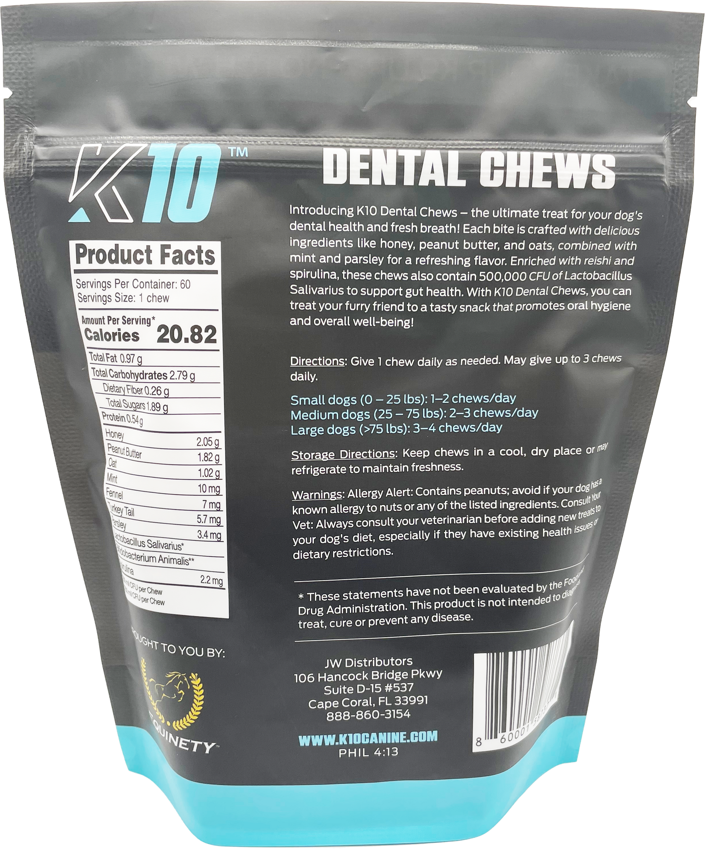 K10 Dental Chews (60 Count)