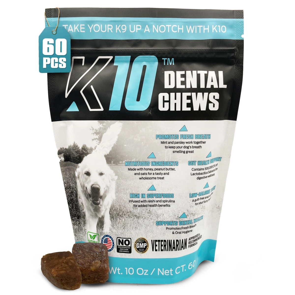 K10 Dental Chews (60 Count)