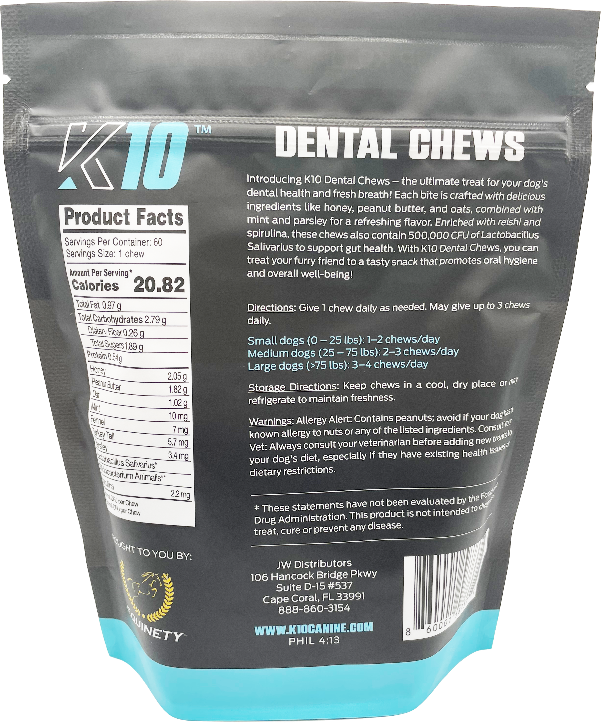 K10 Dental Chews (60 Count)