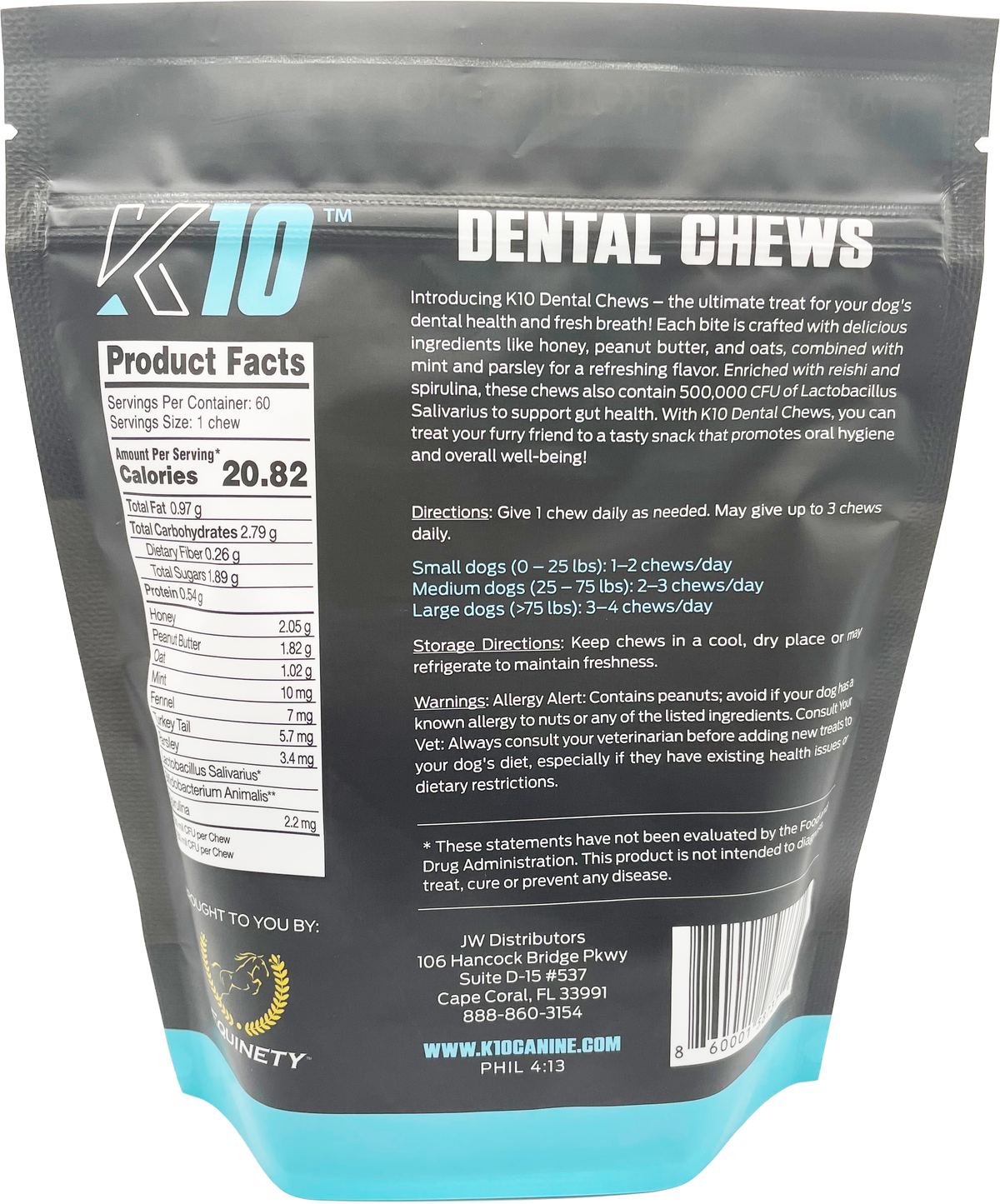 K10 Dental Chews (60 Count)